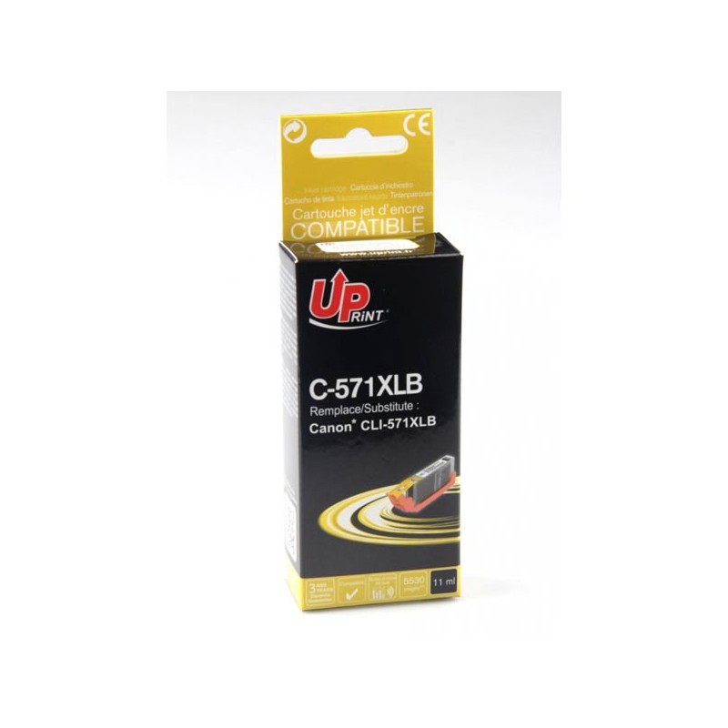 UPrint kompatibilní ink s CLI571BK XL, C-571XLB, black, 810str., 11ml, high capacity