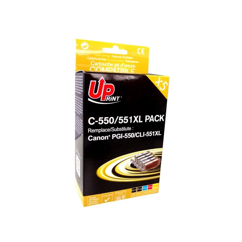 UPrint kompatibilní ink s CLI551, C-551XL-PACK, 2xblack/1xcyan/1xmagenta/1xyellow