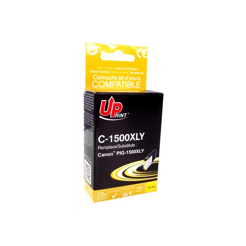 UPrint kompatibilní ink s PGI 1500XL, C-1500XLY, yellow, 950str., 14ml, high capacity