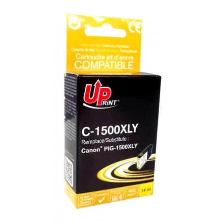 UPrint kompatibilní ink s PGI 1500XL, C-1500XLY, yellow, 950str., 14ml, high capacity