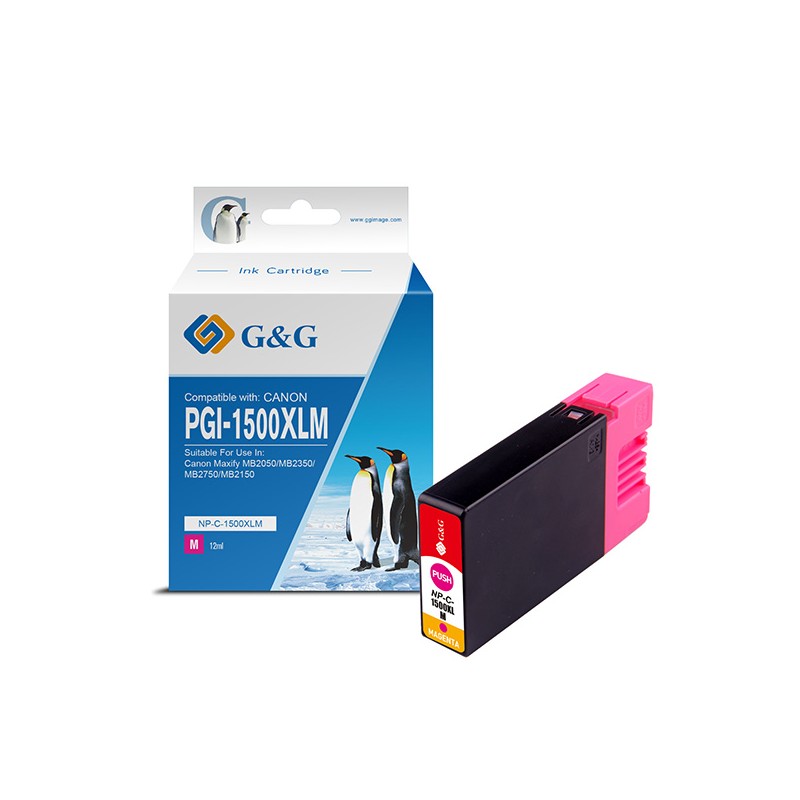 G&G kompatibilní ink s PGI 1500XL, NP-C-1500XLM/C, magenta