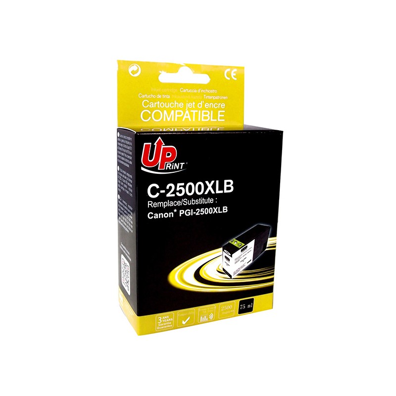 UPrint kompatibilní ink s PGI 2500XL, C-2500XLB, black, 2500str., 75ml