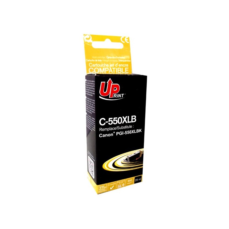UPrint kompatibilní ink s PGI550BK XL, C-550XLB, black, 25ml, high capacity