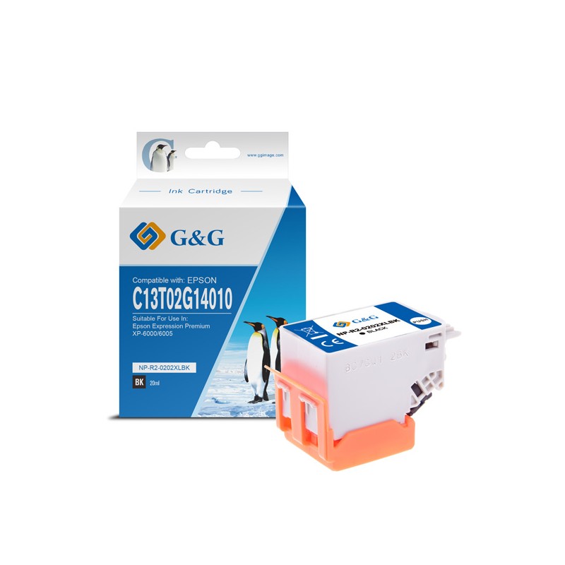 G&G kompatibilní ink s C13T02G14010, NP-E-0202XLBK, black