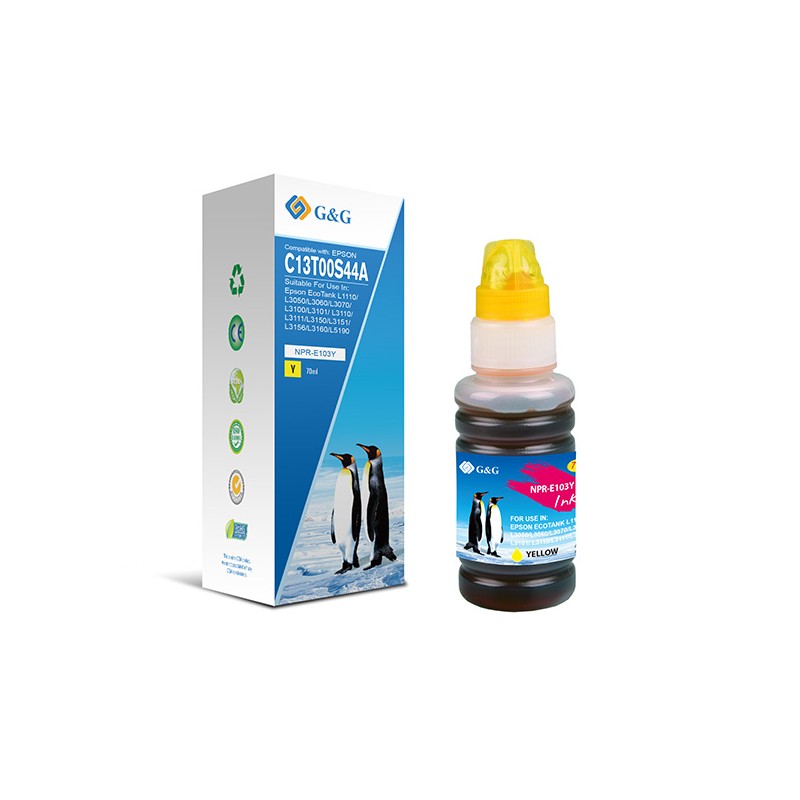 G&G kompatibilní ink s C13T00S44A, NPR-E103Y-70ml-B, yellow
