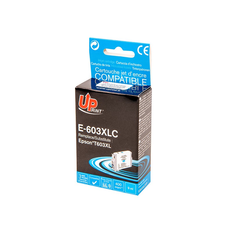 UPrint kompatibilní ink s C13T03A24010, 603XL, E-603XLC, cyan, 400str., 9ml