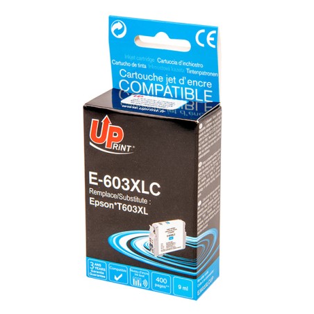 UPrint kompatibilní ink s C13T03A24010, 603XL, E-603XLC, cyan, 400str., 9ml