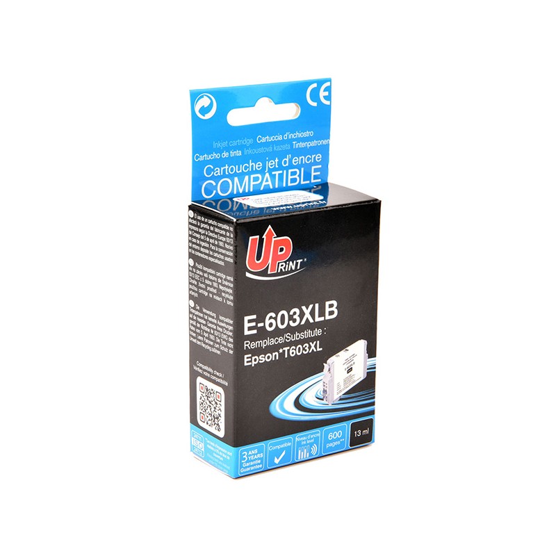 UPrint kompatibilní ink s C13T03A14010, 603XL, E-603XLB, black, 600str., 13ml