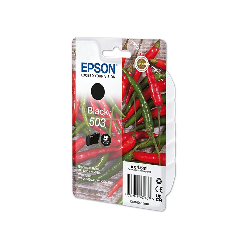 Epson originální ink C13T09Q14010, T09Q140, 503, black, 4.6ml