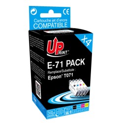 UPrint kompatibilní ink s C13T071, E-71 PACK, 1xblack/1xcyan/1xmagenta/1xyellow, 1x12 a 3x10ml