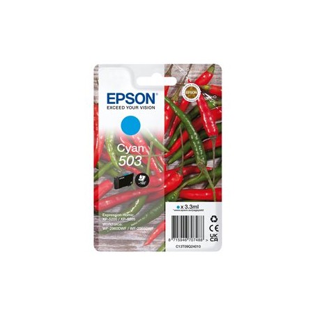 Epson originální ink C13T09Q24010, T09Q240, 503, cyan, 3.3ml