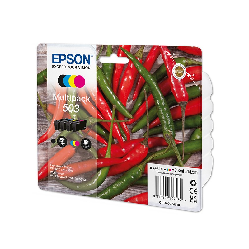 Epson originální ink C13T09Q64010, T09Q640, 503, CMYK, 550str., 3x3.3/4.6ml