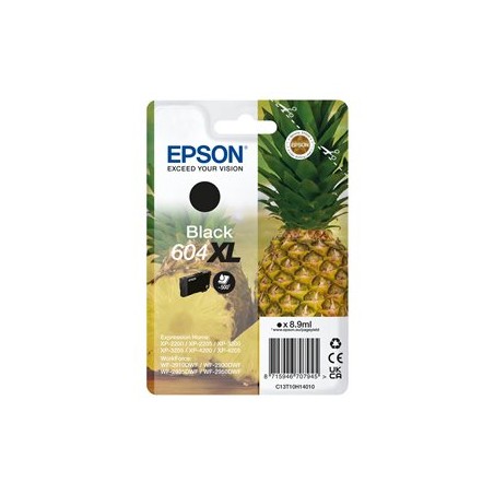 Epson originální ink C13T10H14010, T10H140, 604XL, black, 500str., 8.9ml