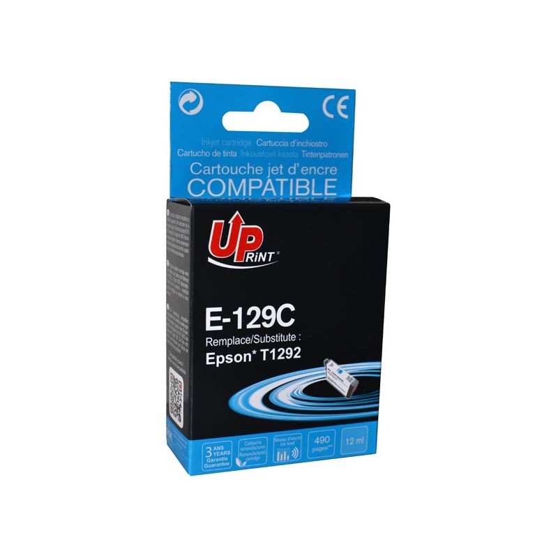 UPrint kompatibilní ink s C13T12924010, T1292, E-129C, cyan, 10ml