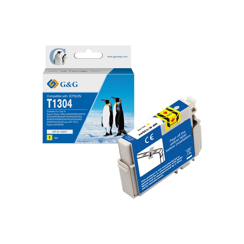 G&G kompatibilní ink s C13T13044012, NP-R-1304Y, yellow, 765str.