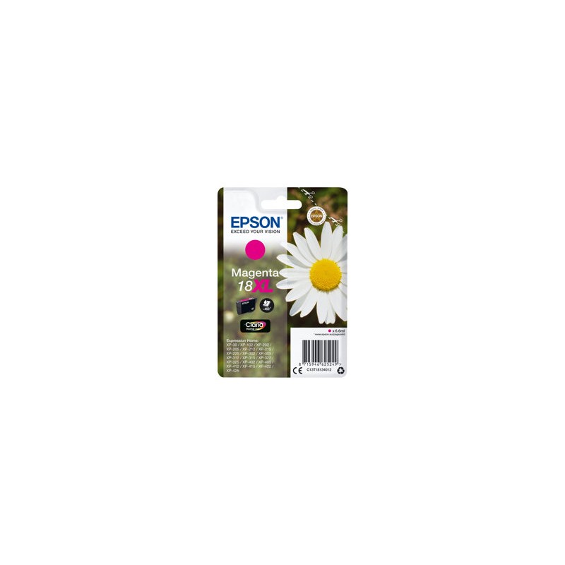 Epson originální ink C13T18134022, T181340, 18XL, magenta, 6,6ml