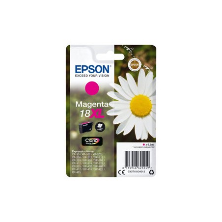 Epson originální ink C13T18134022, T181340, 18XL, magenta, 6,6ml