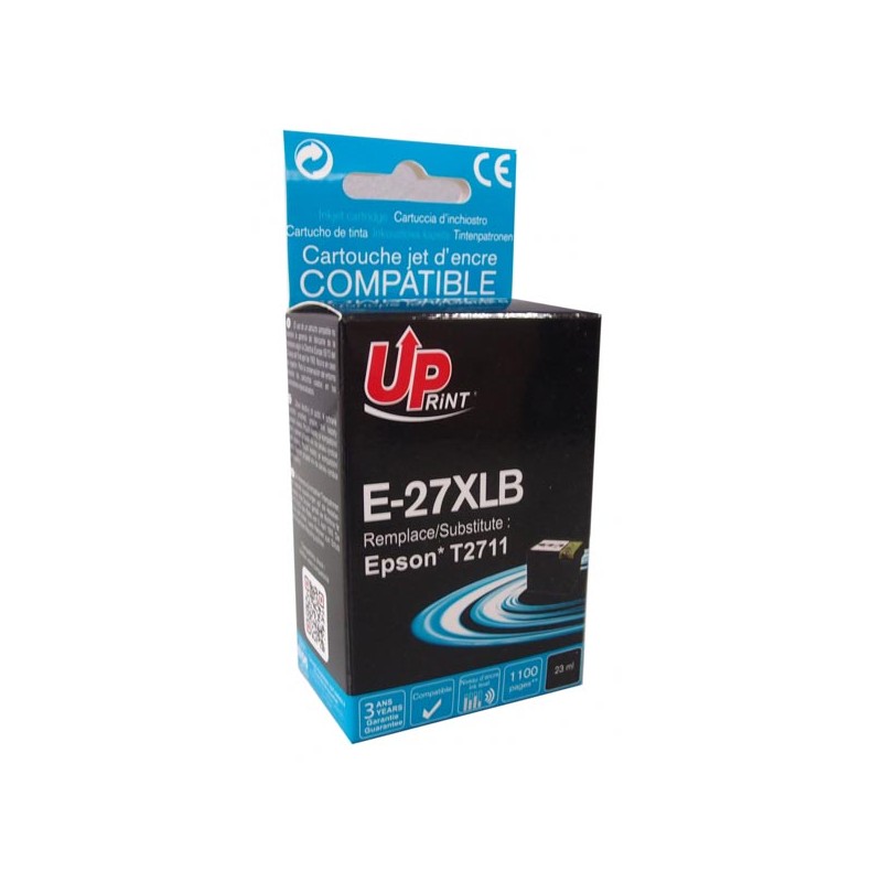 UPrint kompatibilní ink s C13T27114010, 27XL, E-27XLB, black, 1100str., 23ml