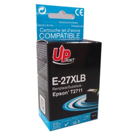 UPrint kompatibilní ink s C13T27114010, 27XL, E-27XLB, black, 1100str., 23ml
