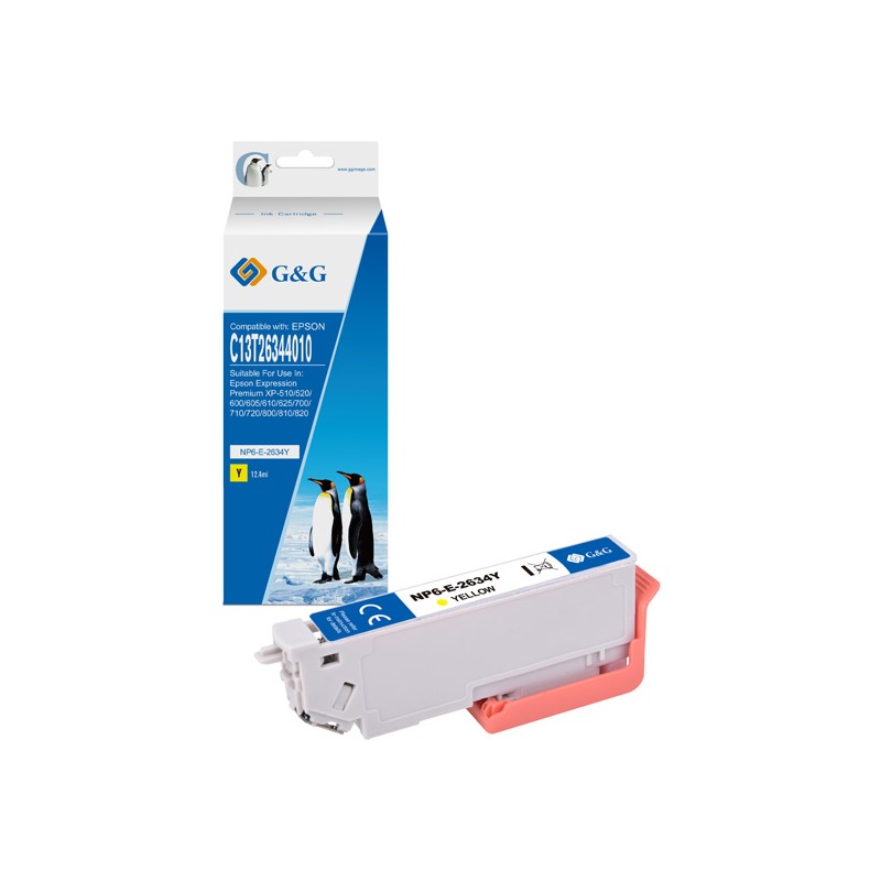 G&G kompatibilní ink s C13T26344012, NP-R-2634Y, yellow