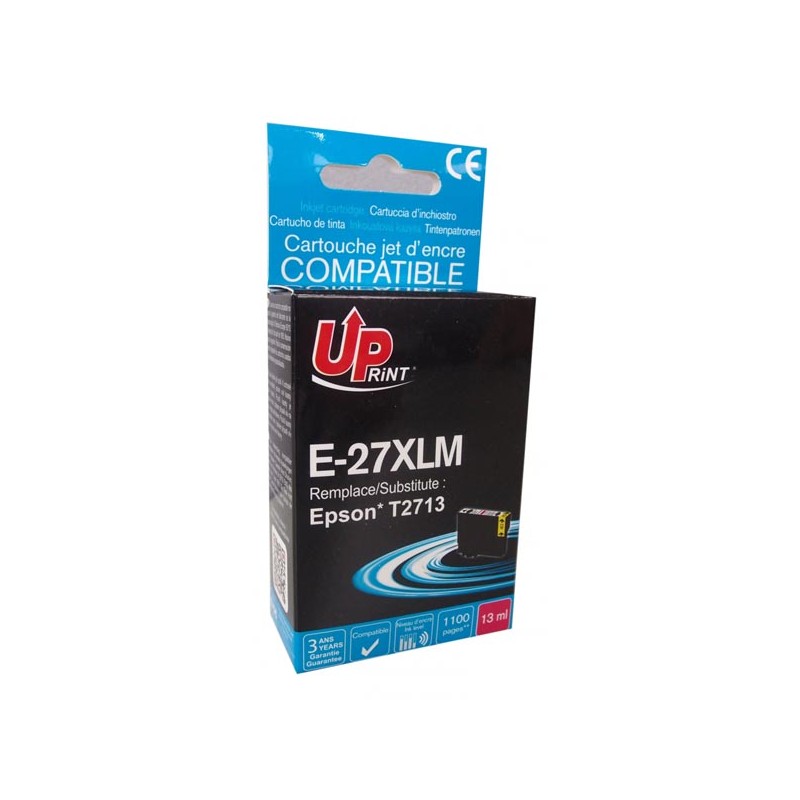 UPrint kompatibilní ink s C13T27134010, 27XL, E-27XLM, magenta, 1100str., 13ml