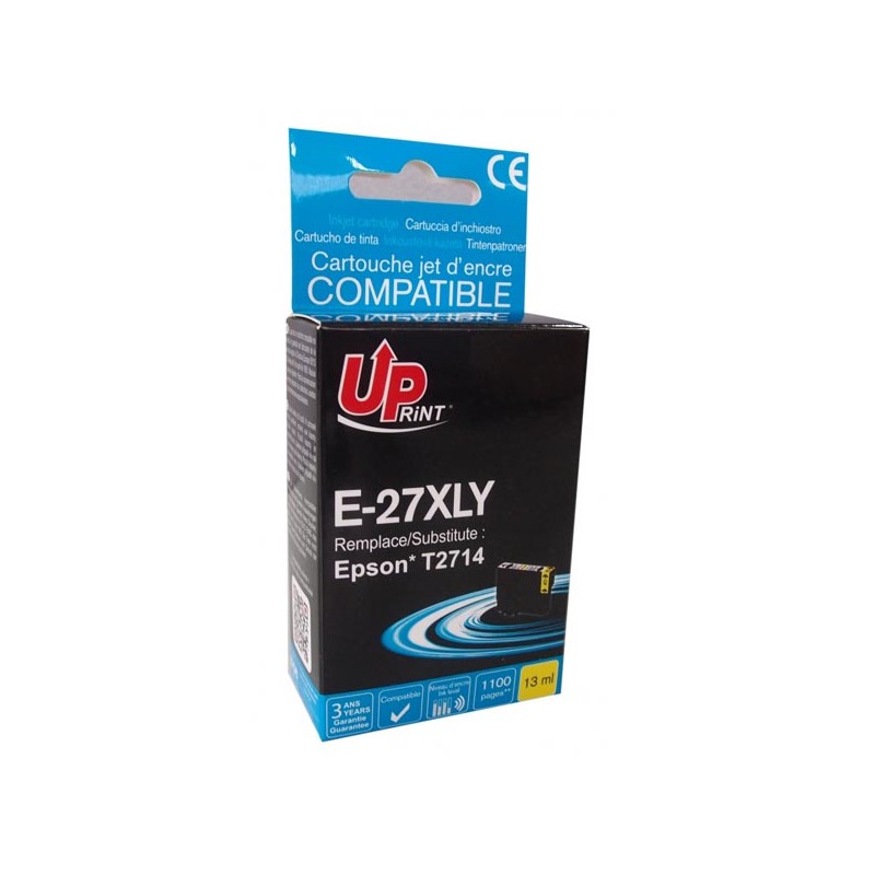 UPrint kompatibilní ink s C13T27144010, 27XL, E-27XLY, yellow, 1100str., 13ml