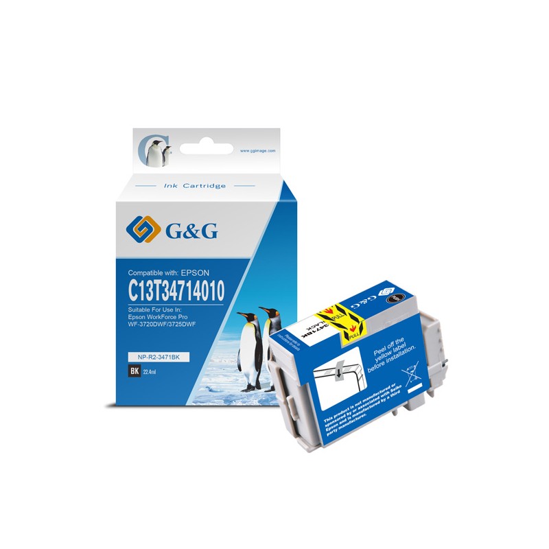 G&G kompatibilní ink s C13T34714010, NP-R-3471BK, black