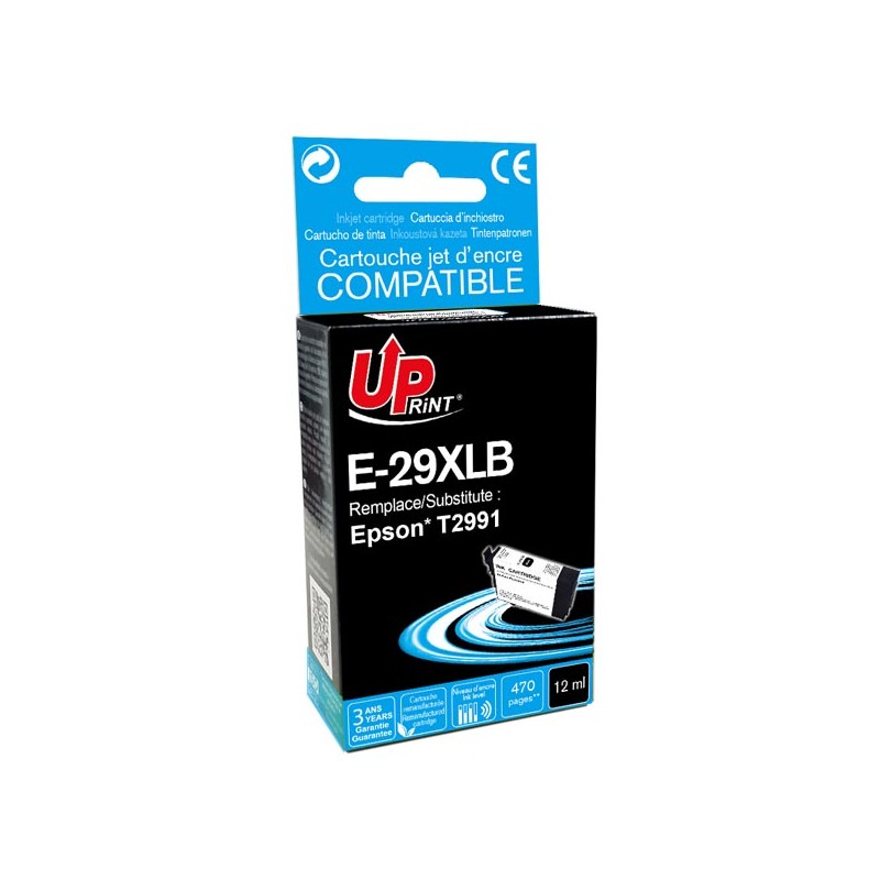 UPrint kompatibilní ink s C13T29914010, T29XL, E-29XLB, black, 470str., 12ml