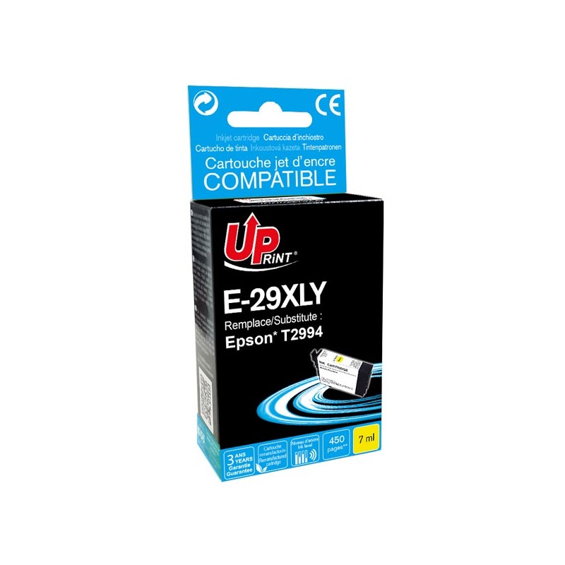 UPrint kompatibilní ink s C13T29944010, T29XL, E-29XLY, yellow, 450str., 7ml