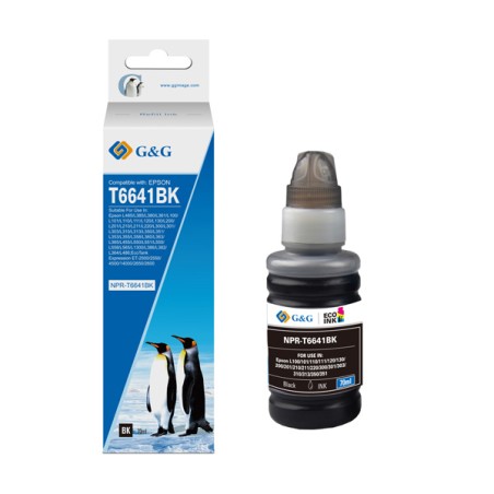 G&G kompatibilní ink s C13T66414A, NPR-T6641BK-70ml-D, black