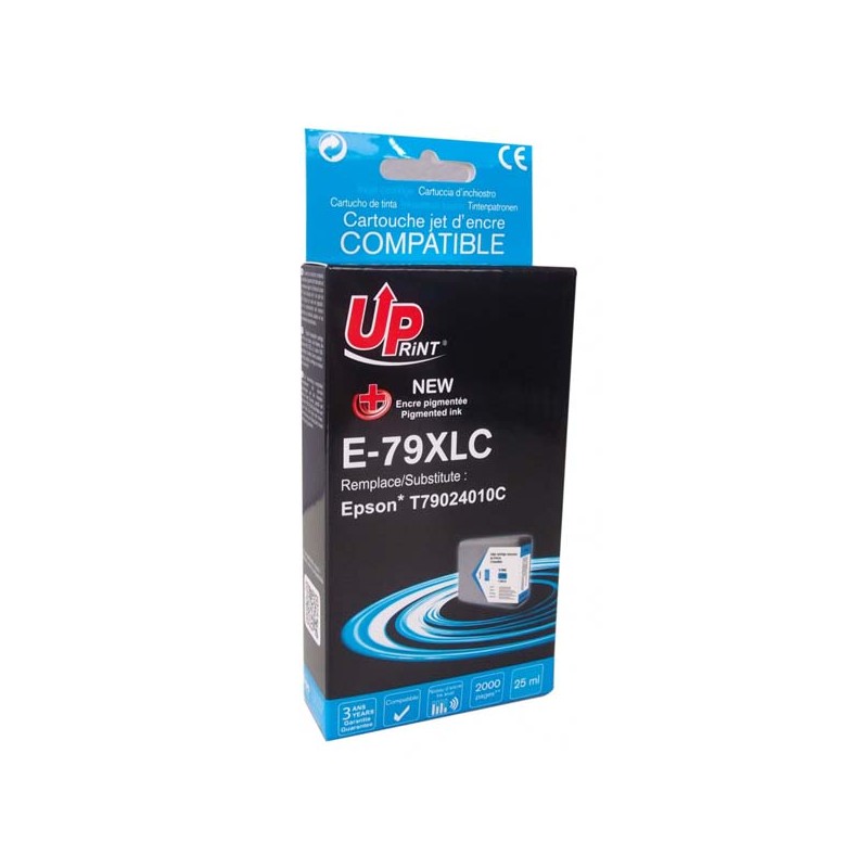 UPrint kompatibilní ink s C13T79024010, 79XL, XL, E-79XLC, cyan, 2000str., 25ml, 1ks
