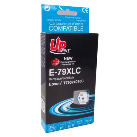 UPrint kompatibilní ink s C13T79024010, 79XL, XL, E-79XLC, cyan, 2000str., 25ml, 1ks