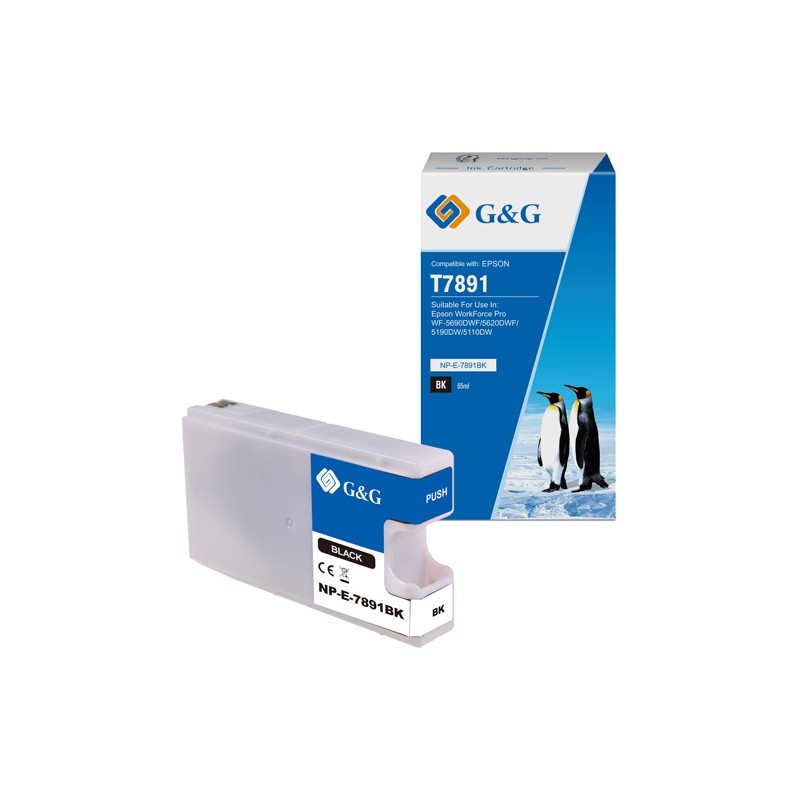 G&G kompatibilní ink s C13T789140, NP-E-7891BK(D), black, 4000str.