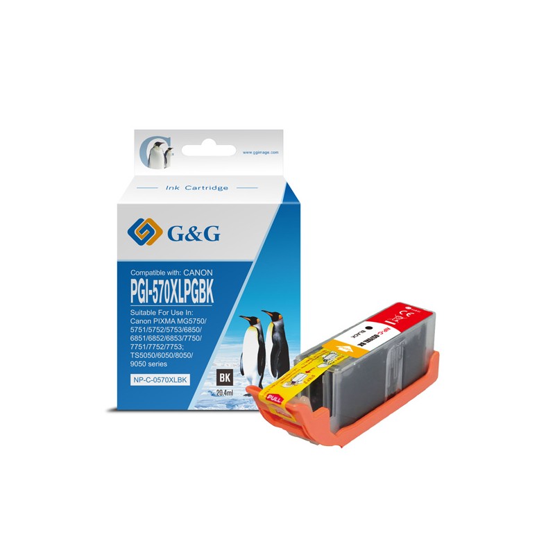 G&G kompatibilní ink s PGI-570XLBK, NP-C-0PG570XLBK, black, 20,4ml, ml