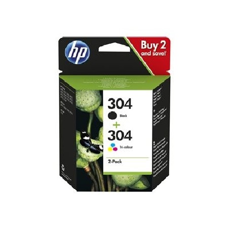 HP 304 Ink Cartridge Combo 2-Pack (120 / 100 pages)