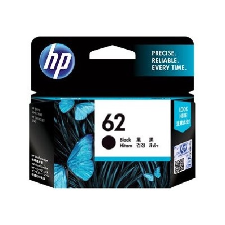 HP 62 Black Original Ink Cartridge (200 pages)