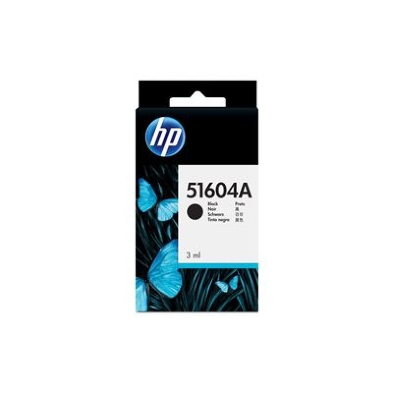 HP Black 3 ml Plain Paper Print Cart, 51604A