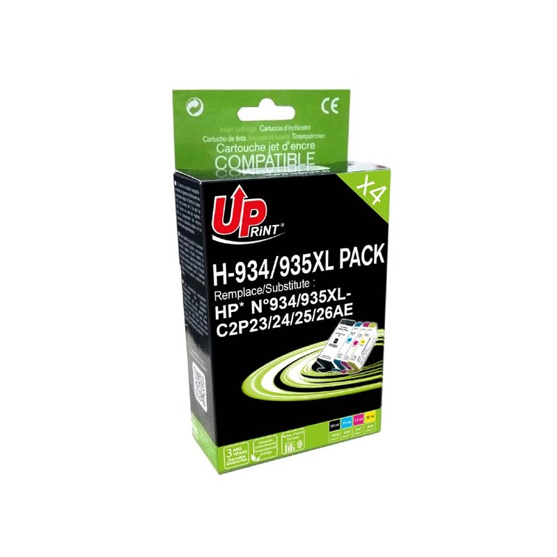 UPrint kompatibilní ink s C2P23AE, CP24AE, CP25AE, CP26AE, HP 934XL, HP 935XL, H-934/935XL, black, cyan, magenta, yellow, 1850