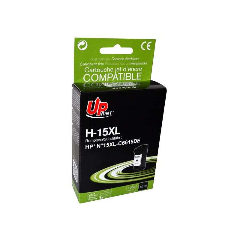 UPrint kompatibilní ink s C6615DE, HP 15, H-15XL, black, 720str., 40ml