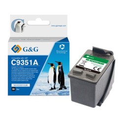 G&G kompatibilní ink s C9351A, HP 21XL, NH-R9351BK(HP21), black, 475str., DOPRODEJ