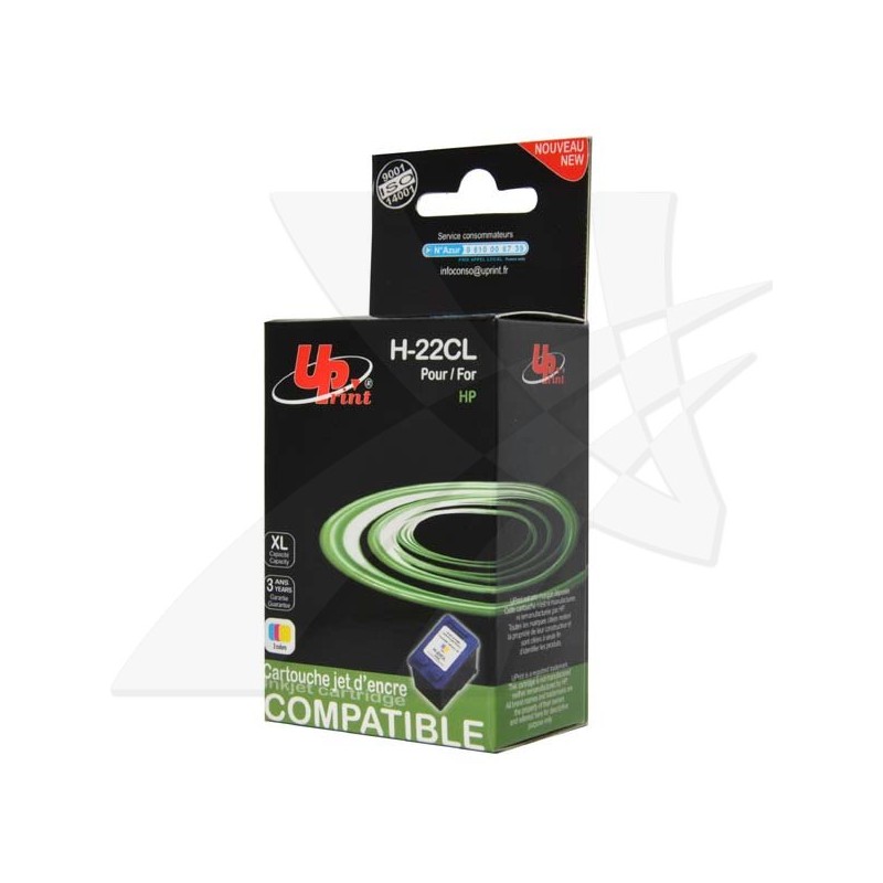 UPrint kompatibilní ink s C9352AE, HP 22, H-22CL, color, 18ml
