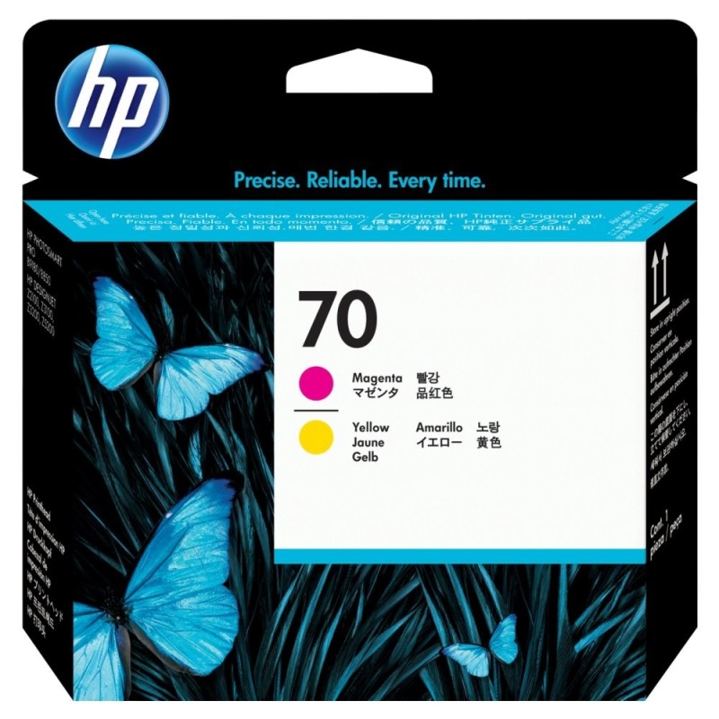 HP 70 Magenta And Yellow Printh/F/ DesignJet Z2100 PS Pro B9180