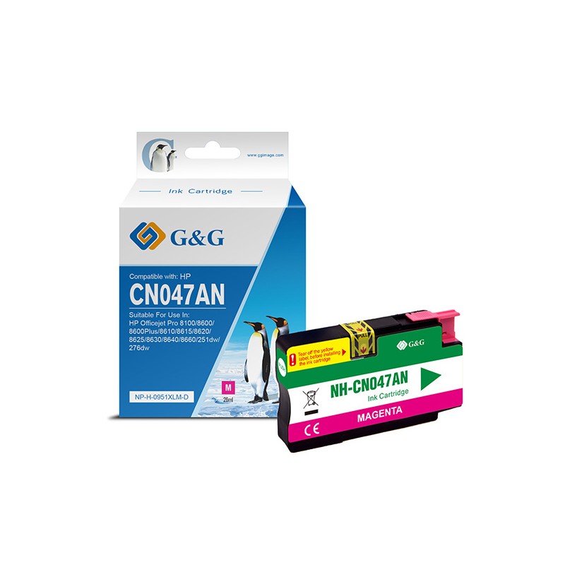 G&G kompatibilní ink s CN047AE, NP-H-0951XLM(HP950XL, magenta, 1500str.