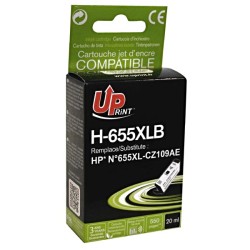 UPrint kompatibilní ink s CZ109AE, HP 655, H-655XLB, black, 550str., 20ml