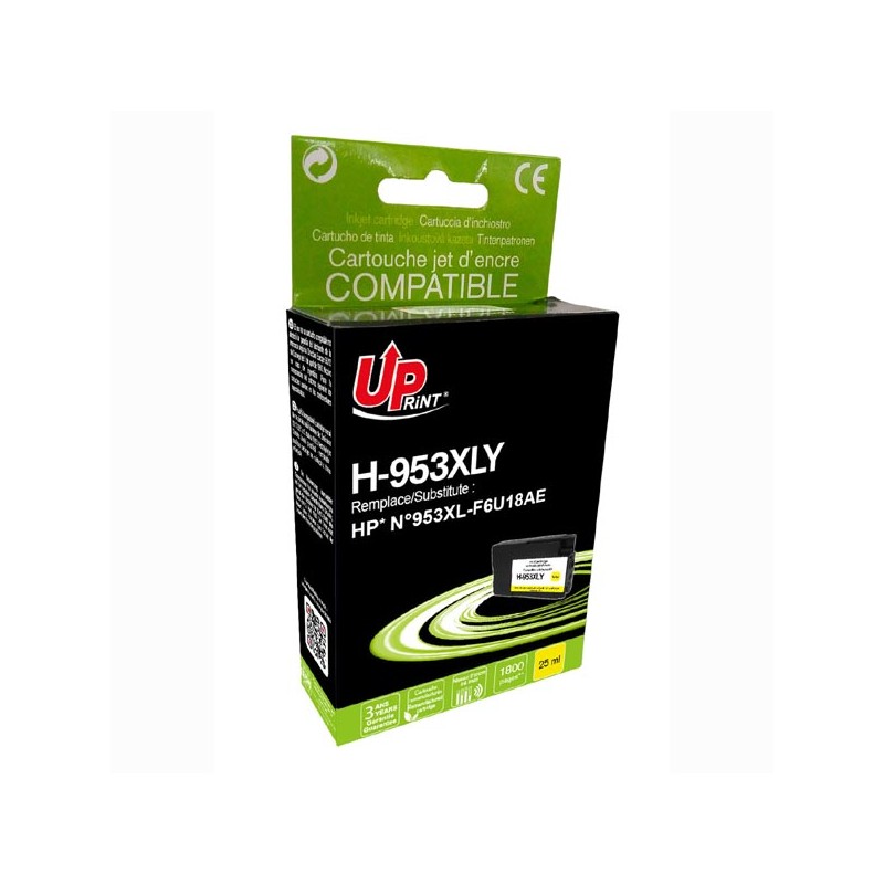 UPrint kompatibilní ink s F6U18AE, HP 953XL, H-953XLY, yellow, 1800str., 25ml, high capacity
