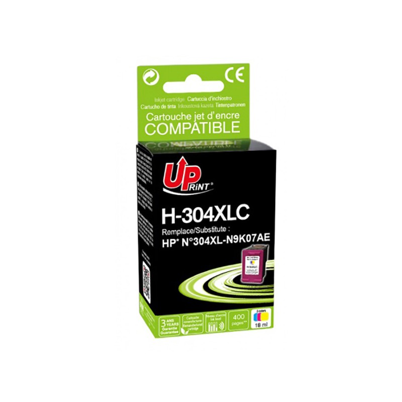 UPrint kompatibilní ink s N9K07AE, HP 304XL, H-304XLC, Tri-color, 400str., 18ml, proks