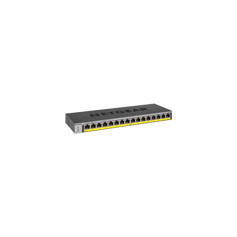 NETGEAR 16-port 10/100/1000Mbps Gigabit Ethernet, POE+ GS116PP