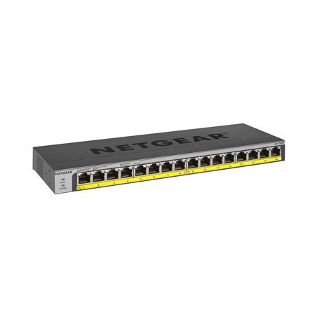 NETGEAR 16-port 10/100/1000Mbps Gigabit Ethernet, POE+ GS116PP