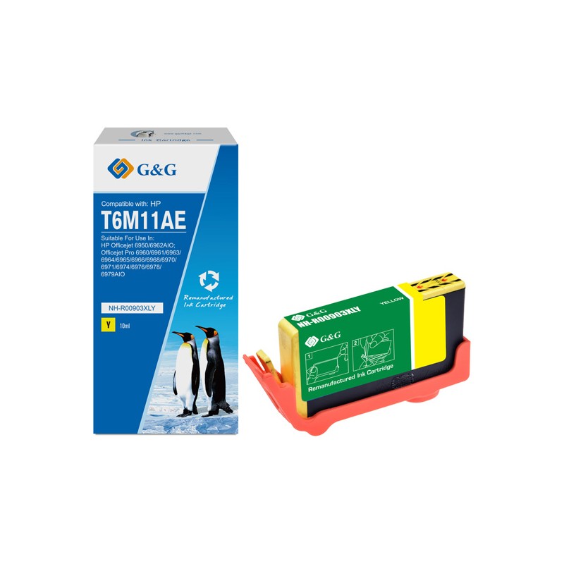 G&G kompatibilní ink s T6M11AE, HP 903XL, NH-R00903XLY, yellow, 825str.