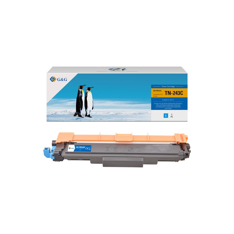 G&G kompatibilní toner s Brother TN243C, NT-PB243C, cyan, 1000str.